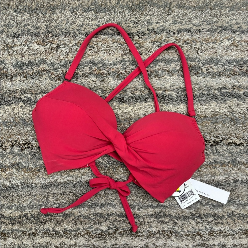 Robin Piccone Ava Pink Punch Bikini Top Sz Small NWT | Robin Piccone Bikini Top - Picture 6 of 14